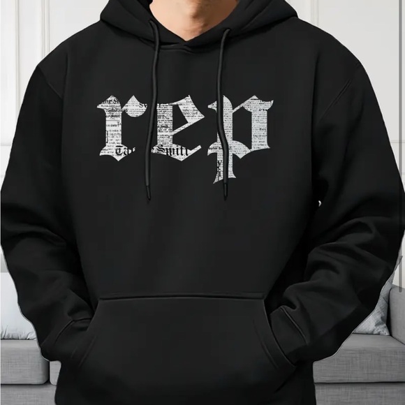 Taylor Swift M Reputation Black Hoodie Album Merch Rep Unisex Adult Medium NEW - Picture 1 of 3